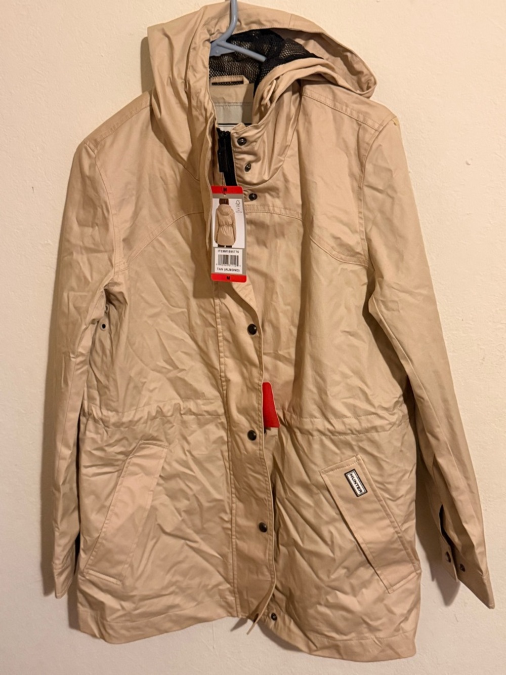 Hunter Women's Water Resistant Cotton Smock Jacket, Size-M, Tan